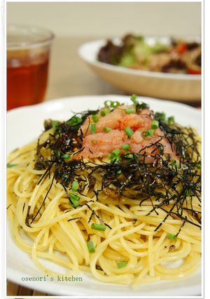 明太子と高菜漬のピリ辛☆和風パスタ-レシピのメイン写真