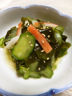 きゅうりの酢の物★わかめとかにかま-レシピのメイン写真