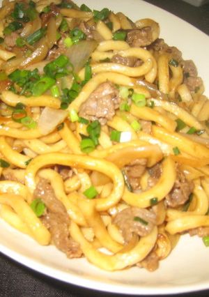 牛丼のたれでバラ焼きうどん-レシピのメイン写真