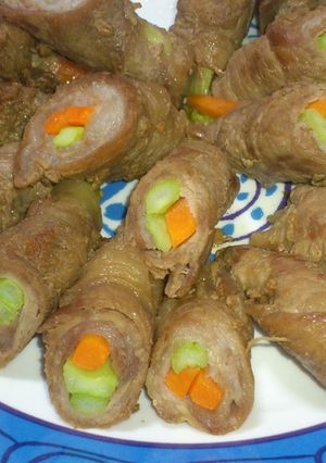 アスパラと人参の肉巻き☆減塩照り焼き♪-レシピのメイン写真