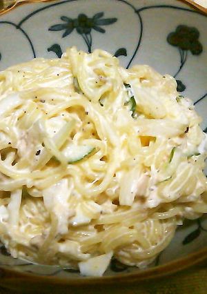 こんにゃく麺のスパサラ風-レシピのメイン写真
