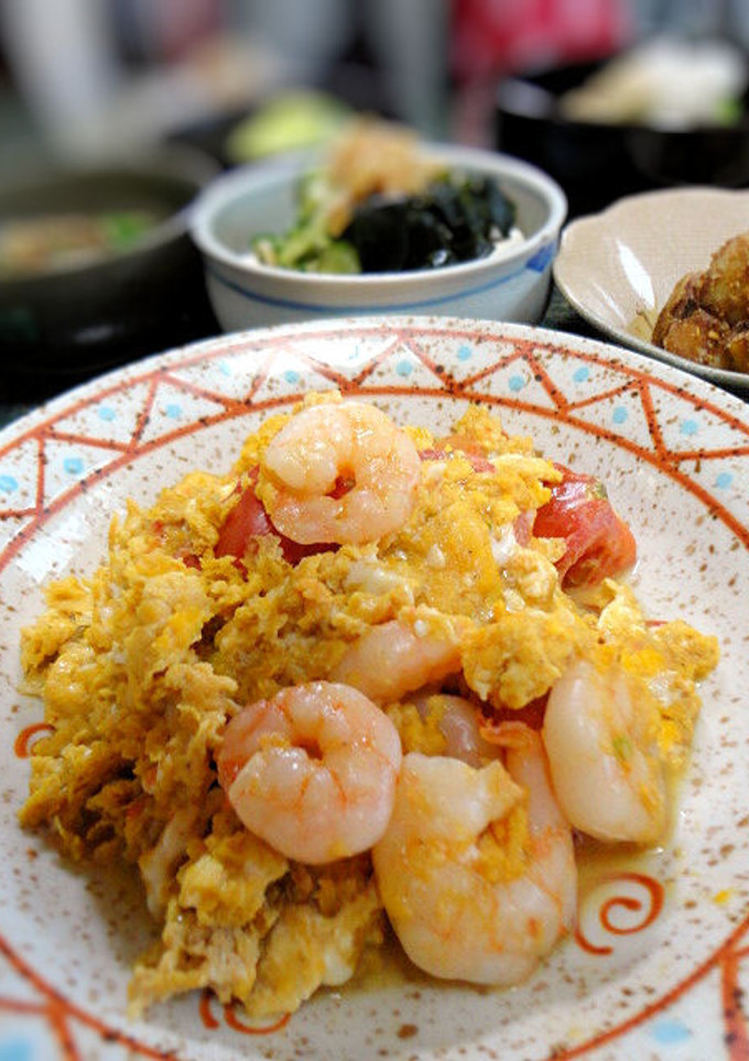 卵のおかず☆エビと完熟トマトの卵炒め-レシピのメイン写真