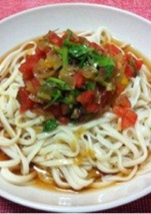 たっぷりトマトの爽やかカケうどん-レシピのメイン写真