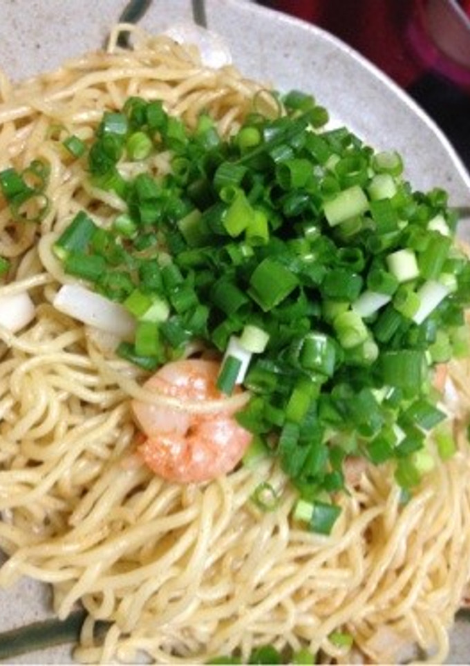 簡単！ネギたっぷり海鮮塩焼きそば-レシピのメイン写真