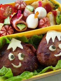 こんがり坊やの肉巻きおにぎり弁当♪-レシピのメイン写真