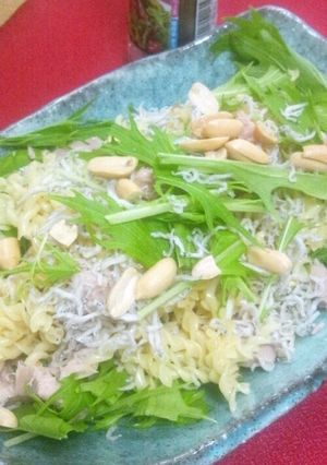 水菜とツナとジャコのパスタサラダ-レシピのメイン写真
