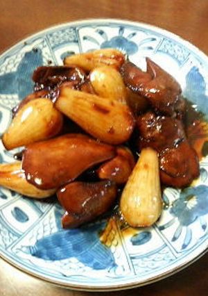 今が旬！らっきょう鶏肝甘辛煮-レシピのメイン写真