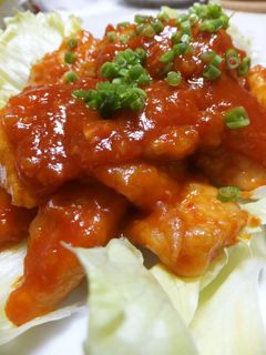 エビチリもどき☆鶏のチリソース炒め-レシピのメイン写真