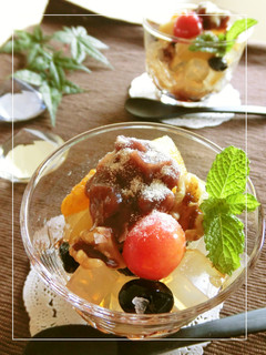 塩ミルキー❀黒豆フルーツ寒天-レシピのメイン写真