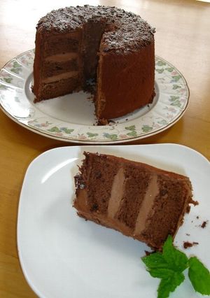 小さく焼くチョコシフォンケーキ-レシピのメイン写真