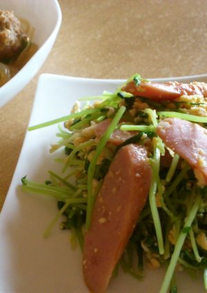 豆苗とウインナーのあっさり炒め-レシピのメイン写真