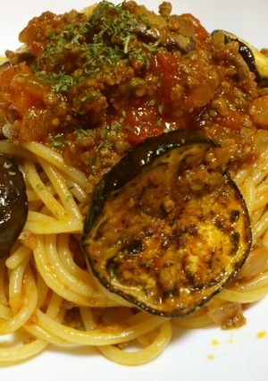 ナスとミートソース♪スパゲッティ-レシピのメイン写真