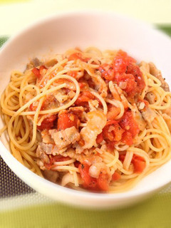 フレッシュトマトと豚バラのパスタ-レシピのメイン写真