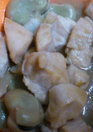 そらまめ鶏の味噌煮-レシピのメイン写真