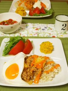 ピリ辛☆豚ひき肉と厚揚げのあんかけ丼-レシピのメイン写真