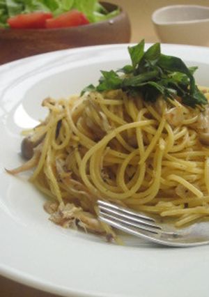 ☆栄養満点！鯵とキノコの和風しそパスタ☆-レシピのメイン写真