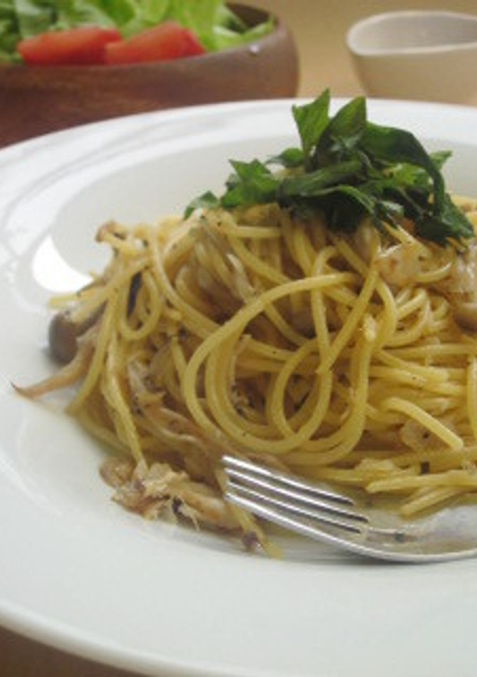 ☆栄養満点！鯵とキノコの和風しそパスタ☆-レシピのメイン写真