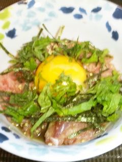 ランチに簡単♬大葉たっぷりネギトロ丼!!-レシピのメイン写真