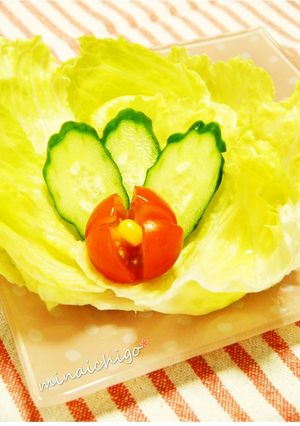 ＊ぶきっちょが作ったトマトのお花＊-レシピのメイン写真