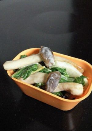 ほうれん草としめじのマヨ炒め〜弁当〜-レシピのメイン写真