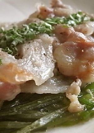 ネギ豚のノンオイル塩麹レンジ蒸し-レシピのメイン写真