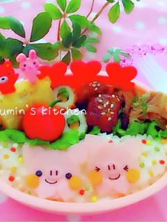 キャラ弁*ハムで簡単*ぶたさん弁当-レシピのメイン写真