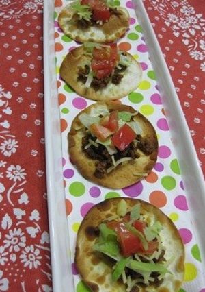 餃子の皮でなんちゃってプチタコス-レシピのメイン写真