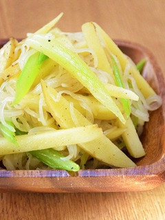 しらたきとセロリのナンプラー炒め-レシピのメイン写真