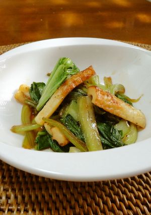 お弁当にも☆ちくわとチンゲン菜の炒め物-レシピのメイン写真