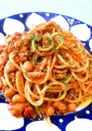 スパゲッティ！大豆ボロネーゼソース！！-レシピのメイン写真