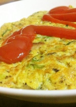たっぷりネギとたっぷりベーコンの玉子焼き-レシピのメイン写真