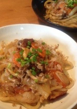 くせになる！柚子胡椒の焼きうどん-レシピのメイン写真