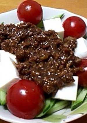 豆腐の肉味噌のせ-レシピのメイン写真