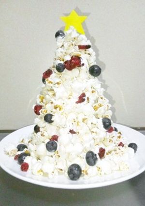 X'mas　ポップコーンでホワイトツリー-レシピのメイン写真
