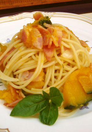 かぼちゃとベーコンのパスタ-レシピのメイン写真
