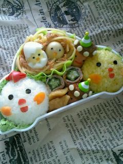 幼稚園のお弁当 ☆ニワトリファミリー☆-レシピのメイン写真