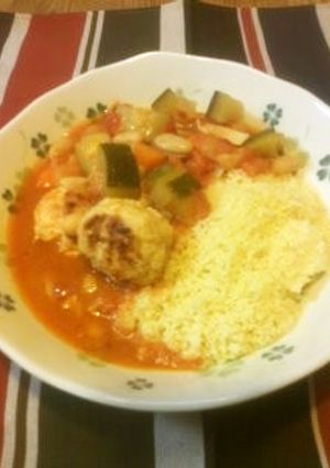 ピリ辛ミートボールのクスクス-レシピのメイン写真