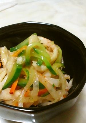 おかず＆つまみに！鶏皮のコチュ和え♪-レシピのメイン写真