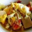 高野豆腐とキャベツの玉子とじ