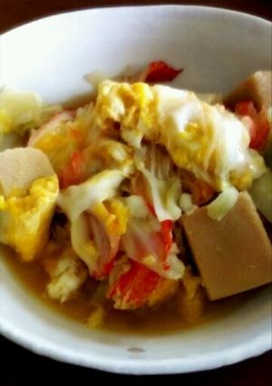 高野豆腐とキャベツの玉子とじ-レシピのメイン写真