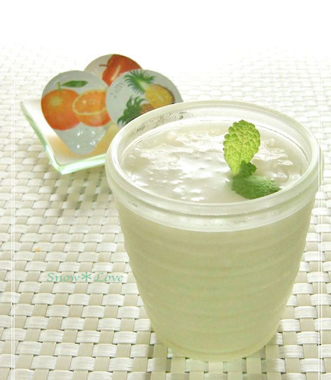 おやつに！朝に！一口ゼリーでスムージー☆ by Snow＊Love