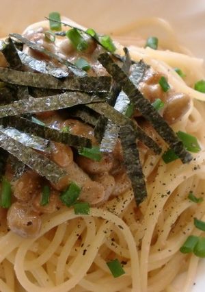 たらこ納豆スパ-レシピのメイン写真