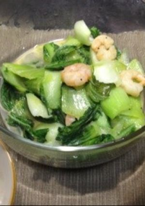 エビ入り簡単青菜炒め-レシピのメイン写真