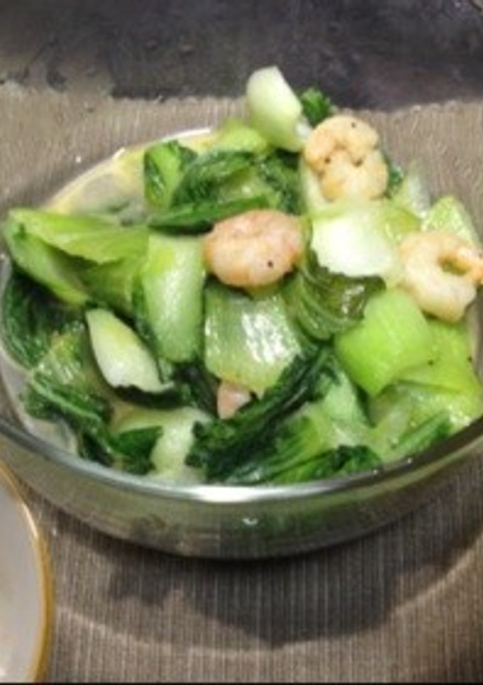 エビ入り簡単青菜炒め-レシピのメイン写真
