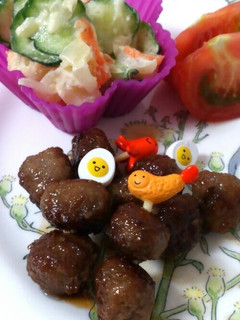 お弁当にも♪ミニ照り焼きミートボール-レシピのメイン写真