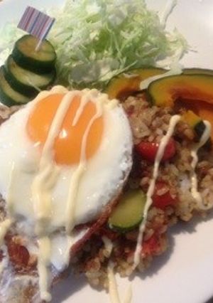 トマトと挽肉でスパイシーカフェごはん♫-レシピのメイン写真