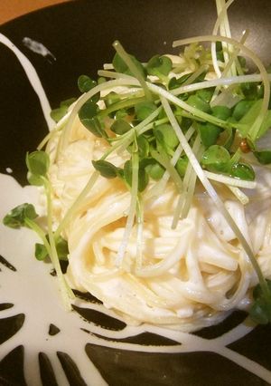 簡単!早い!そぼろ入り豆乳パスタ-レシピのメイン写真