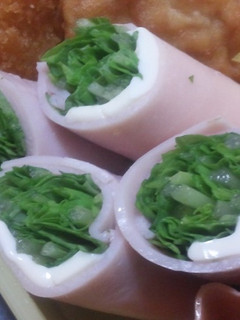 ✿水菜のハムチー巻き✿お弁当にも♪-レシピのメイン写真