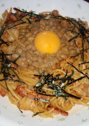 スタミナキムチ納豆パスタ！！-レシピのメイン写真
