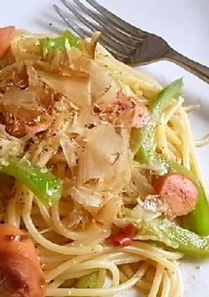 ピーマンとウインナーの醤油ぺペロンチーノ-レシピのメイン写真